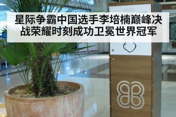 星际争霸中国选手李培楠巅峰决战荣耀时刻成功卫冕世界冠军